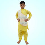 Yellow Embroidered Kurta And Pant image 0