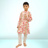 Floral Print Cotton Kurta and Pant for Boys image 0