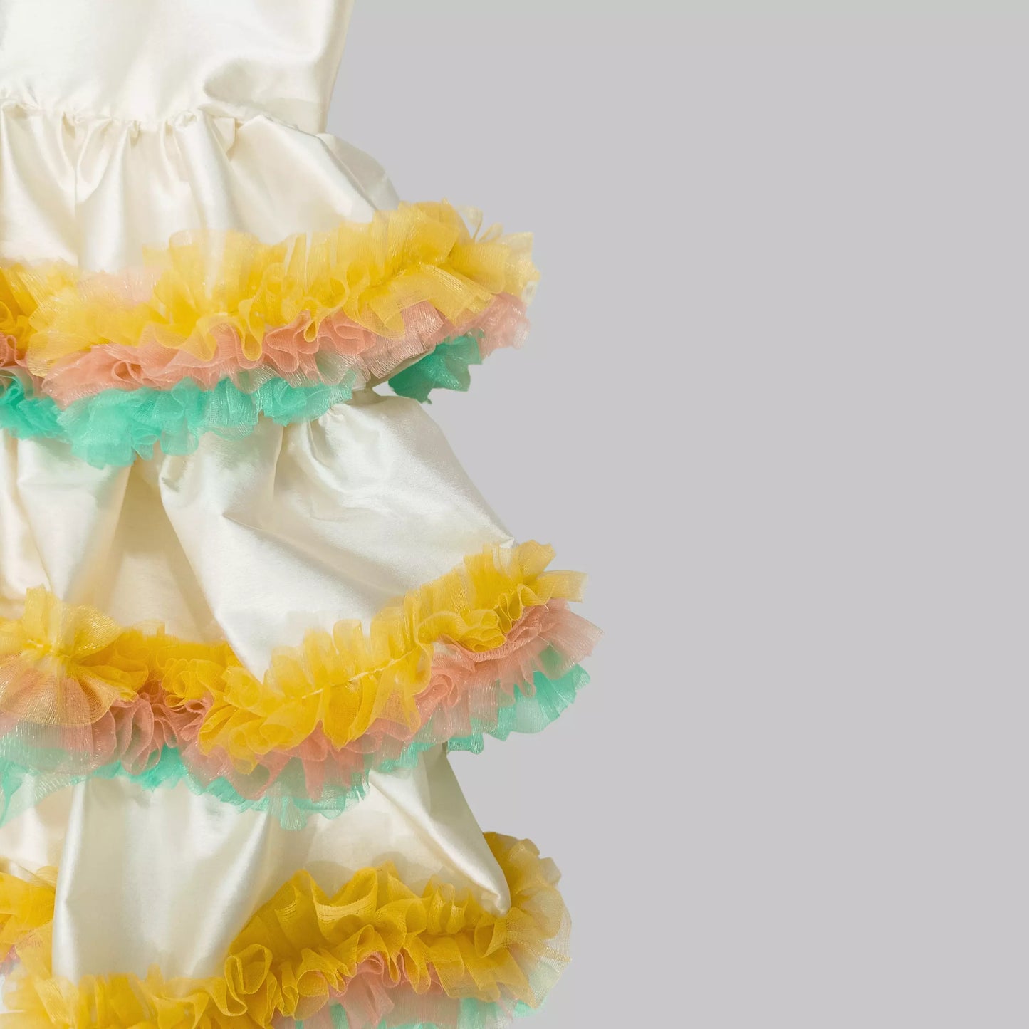 Butterfly Multi Color Ruffled layered Frock image 4