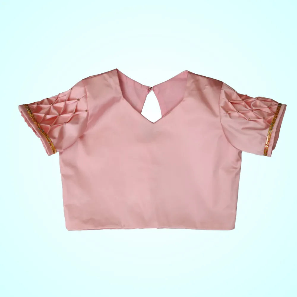Ready to Wear Pink Dhoti Saree For Girls image 1