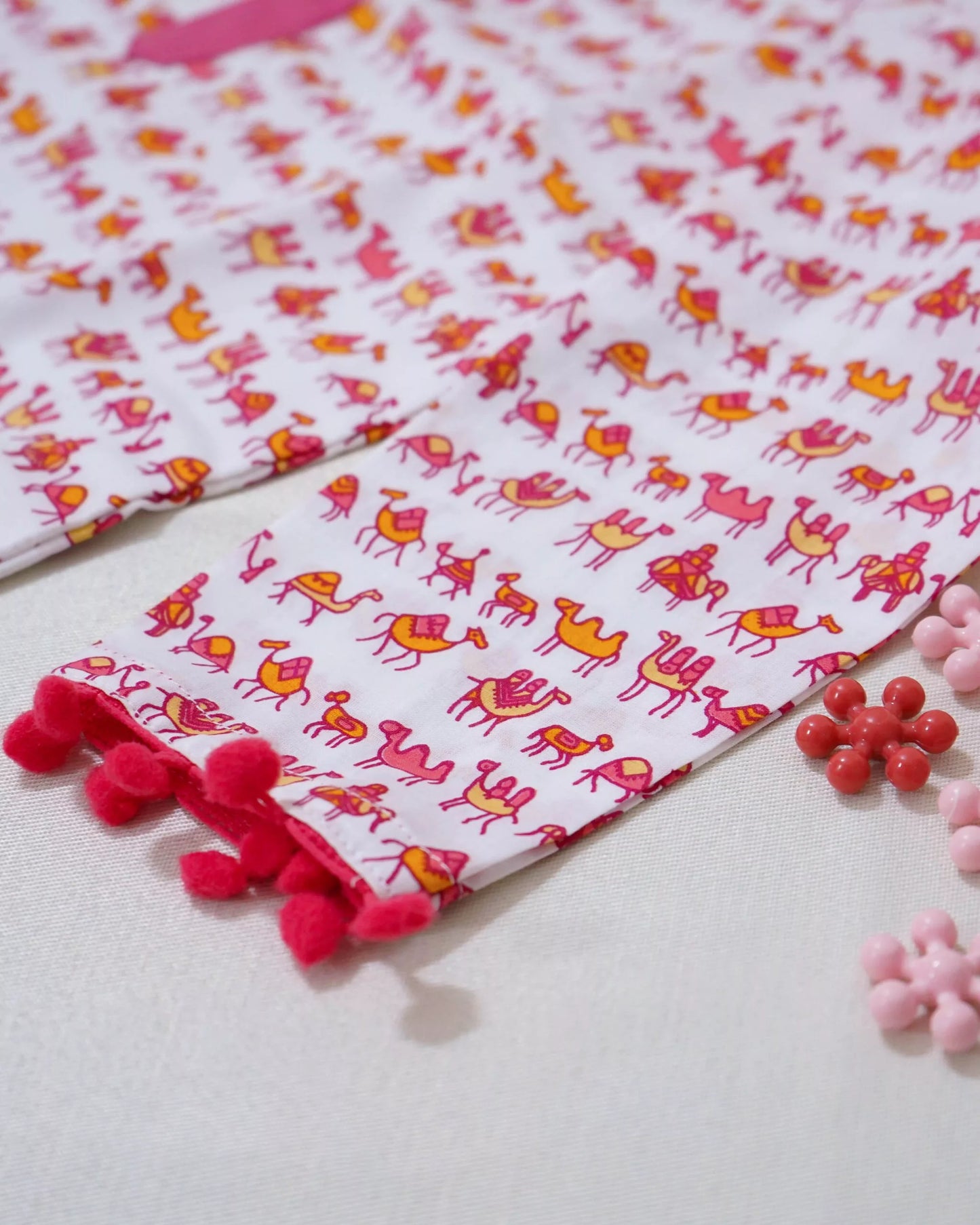 Dhoti With Printed Kurta Animal Print - Pink image 1