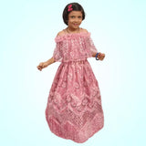 Embroidered Pink Off Shoulder Top And Lehenga With Sequence Work image 0