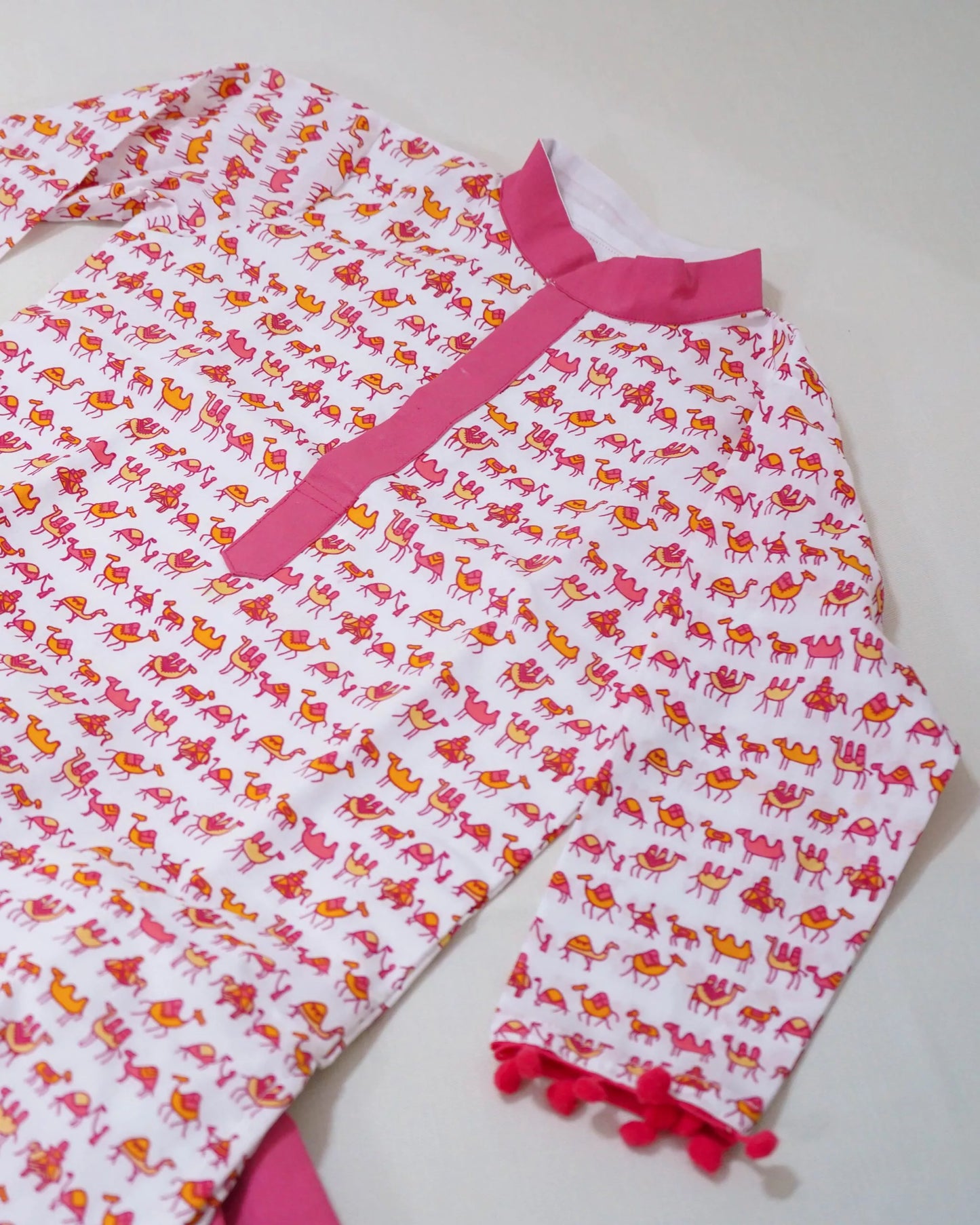 Dhoti With Printed Kurta Animal Print - Pink image 3