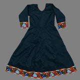 Black Long Gown With Embroidery Lace Work image 0
