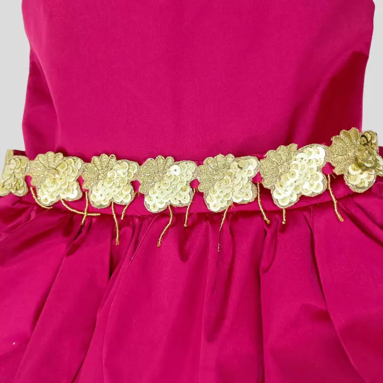 Pink Frock With Striking Big Petals image 1