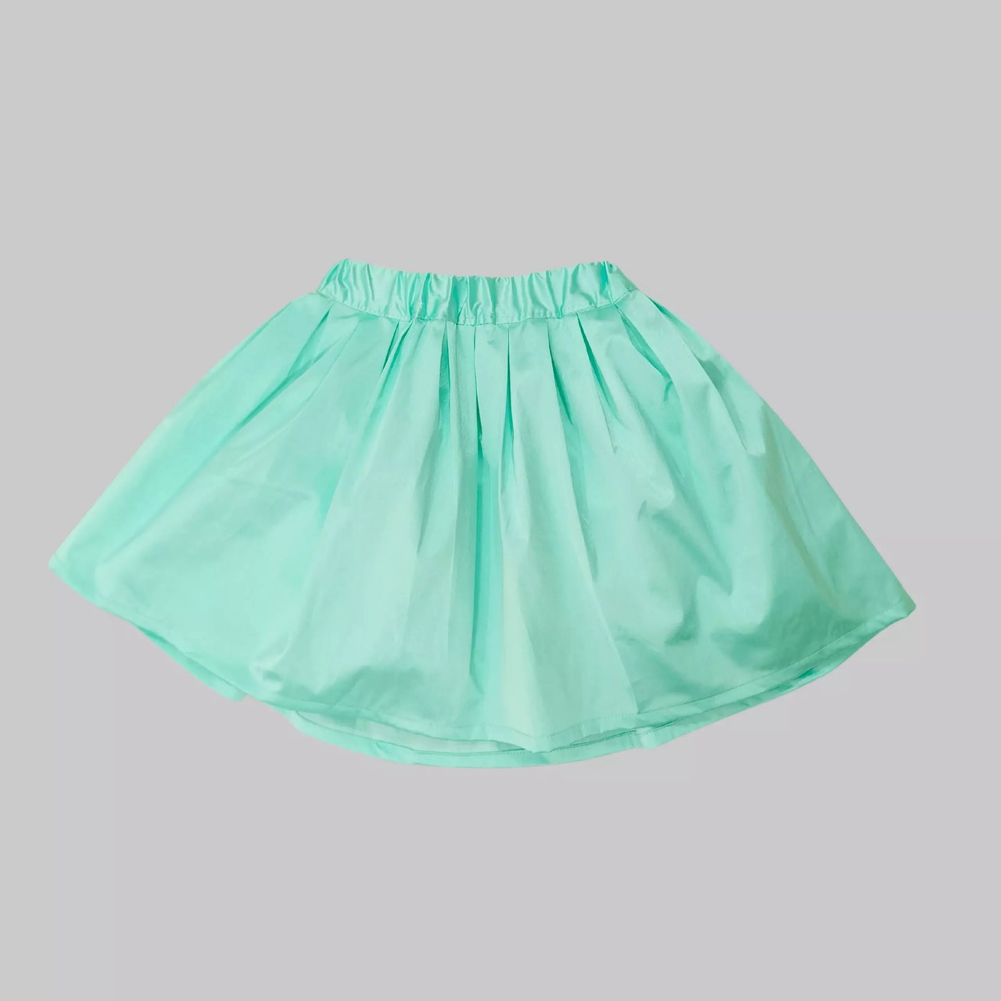 Aqua Blue Crop Top & Skirt image 2