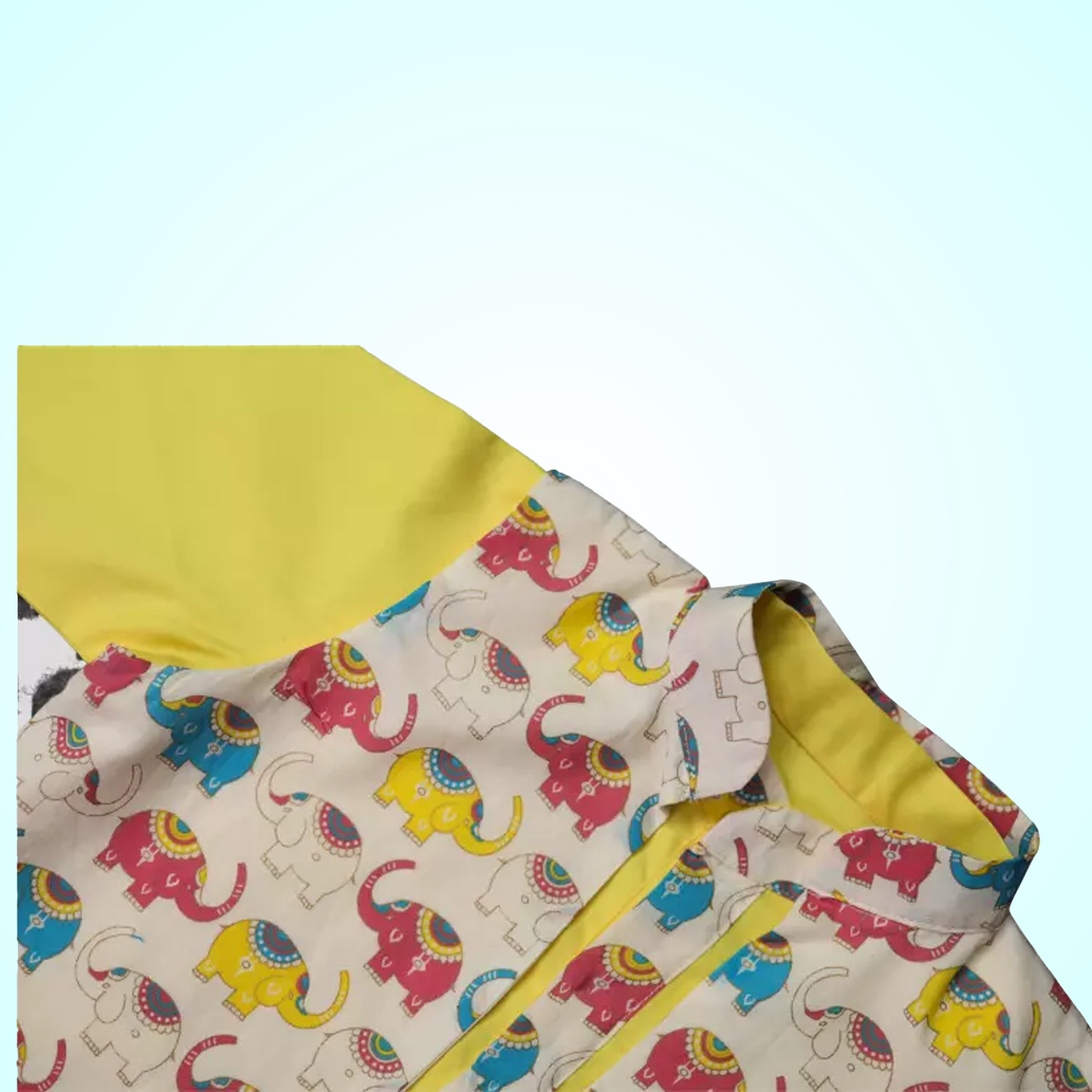 Kurta Set With Printed Jacket Animal Print - Yellow image 3