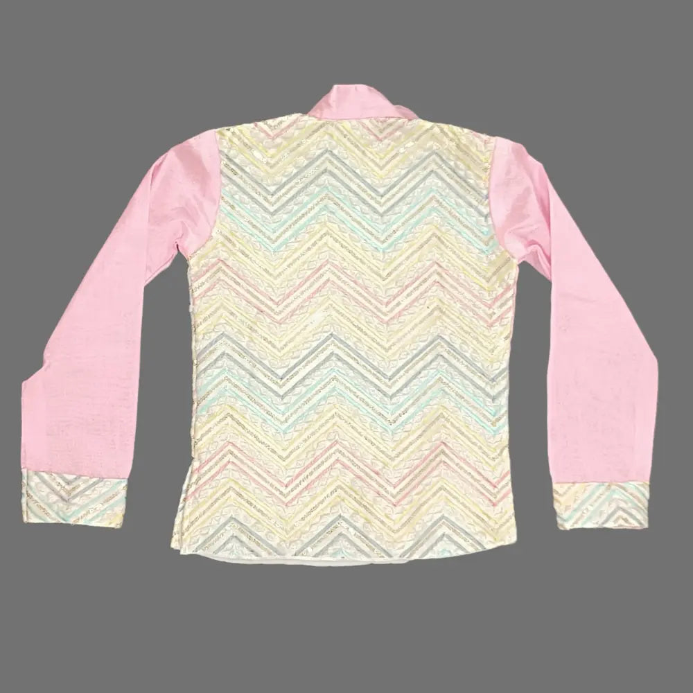 Pink Embroidered Kurta And Dhoti Set image 4