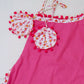 One Shoulder Kurta With Sharara Pant Animal Print - Pink image 4
