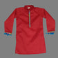 White Tulip Dhoti & Red Kurta for Boys image 1
