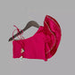 Pink One Shoulder Crop Top & Lehenga image 1