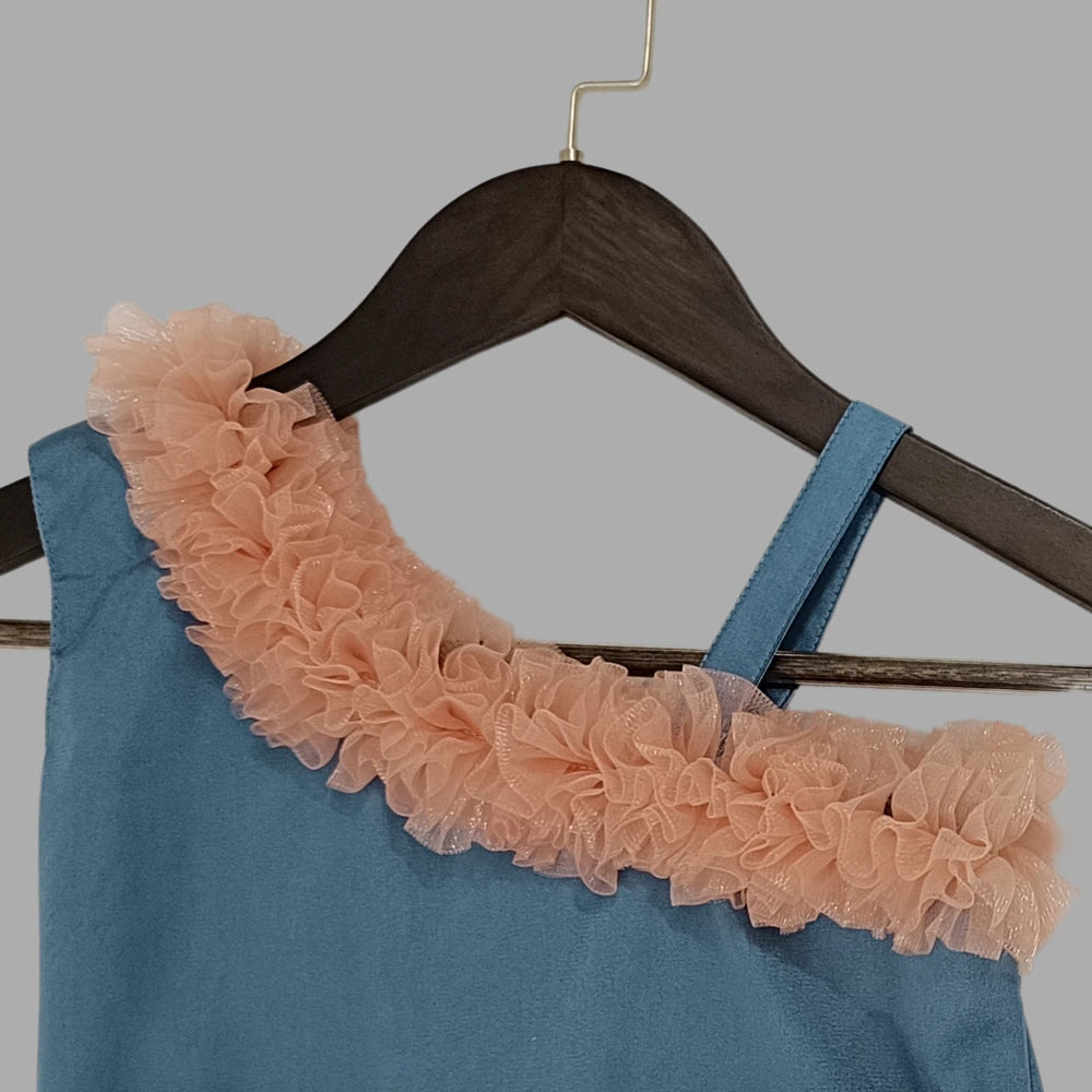 One Shoulder Grey Frock image 2