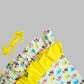 A Line Frock Knee Length Animal Print - White image 1