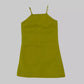 Green A Line Frock With One Shoulder Silk Jacket image 3