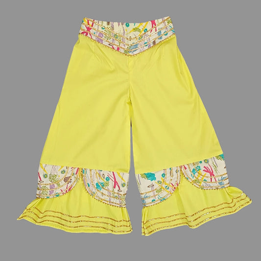Printed Cotton Crop Top And Palazzo Pant for Girls image 2