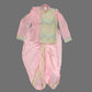 Pink Embroidered Kurta And Dhoti Set image 1