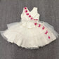 White Layered Frock With Butterflies image 1