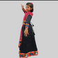 Black Long Gown With Embroidery Lace Work Belt & Dupatta For Girls image 2