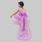 Purple Frock With Detachable Long Tail And Flower Hair Pin For Girls image 4
