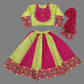 Embroidery Lace on Multicolor Crop Top & Lehenga With Dupatta For Girls image 1