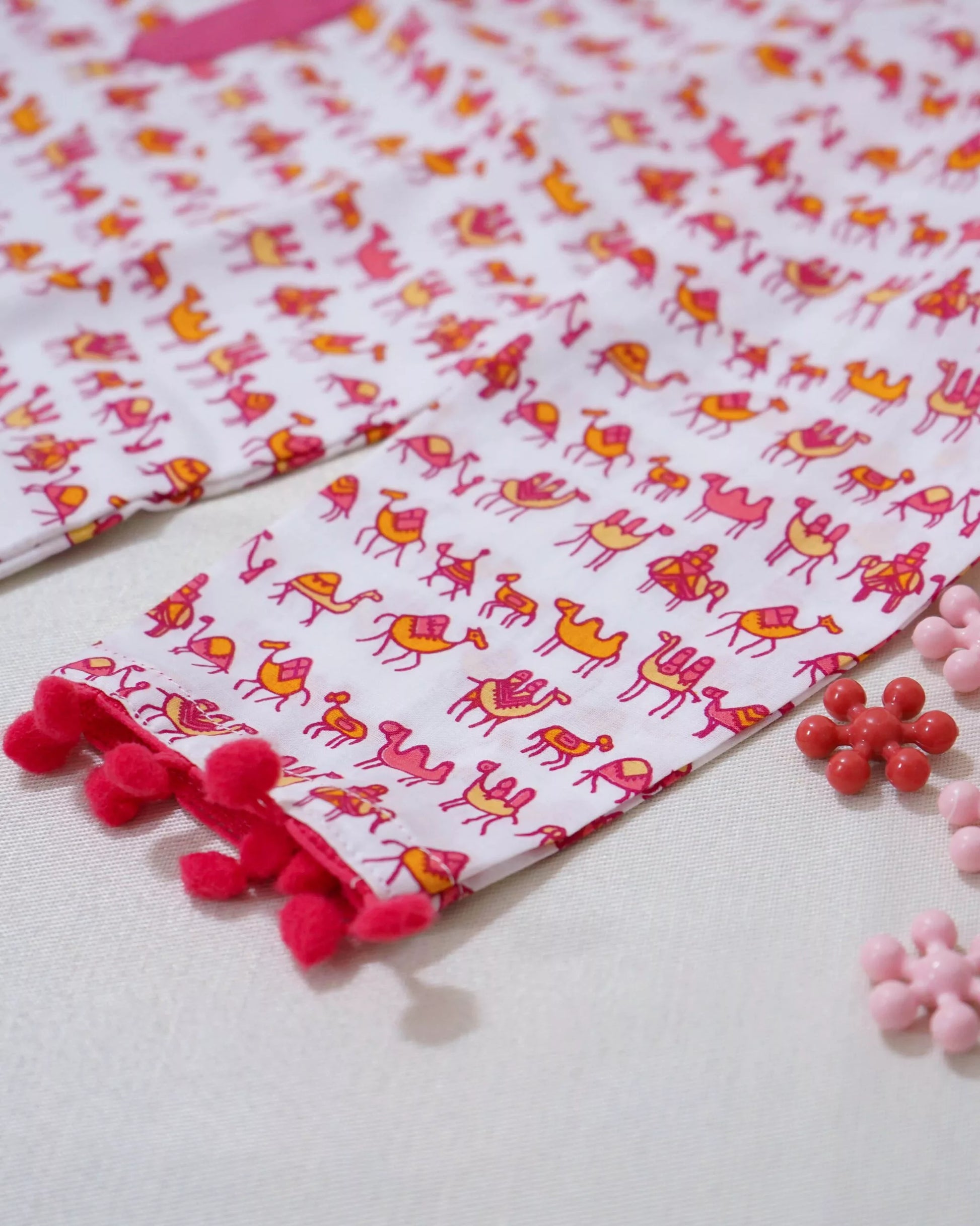 Dhoti With Printed Kurta Animal Print - Pink image 1