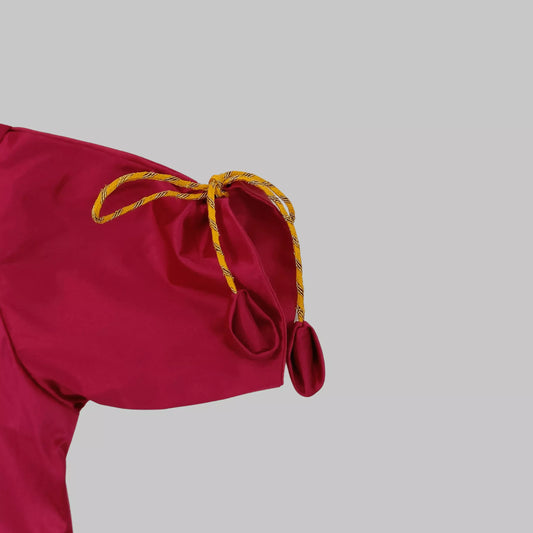 Pink A line Frock With Sunflower Pocket image 2