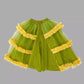 Green One Shoulder Crop Top & Lehenga image 3