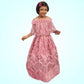 Embroidered Pink Off Shoulder Top And Lehenga With Sequence Work image 0