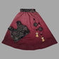 Black Embroidery Crop Top & Maroon Lehenga For Girls image 2
