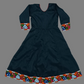 Black Long Gown With Embroidery Lace Work Belt & Dupatta For Girls image 1