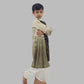 Grey Embroidered Silk Kurta & Dhoti Pant For Boys image 1