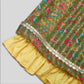 Green Palazzo with One Sleeve Crop Top image 4