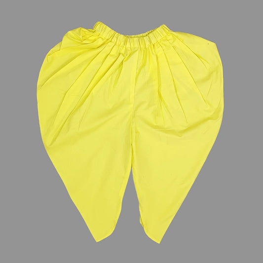 Cotton Printed Yellow Dhoti And Kurta For Boys image 2