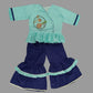 Lotus Embroidered Angarkha Style Blue Kurta & Palazzo Pant For Girls image 1