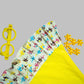 A Line Frock Peter Pan Collar Animal Print - Yellow image 2