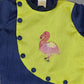 Navy Blue Flamingo Embroidered Kurta And Pant For Boys image 1