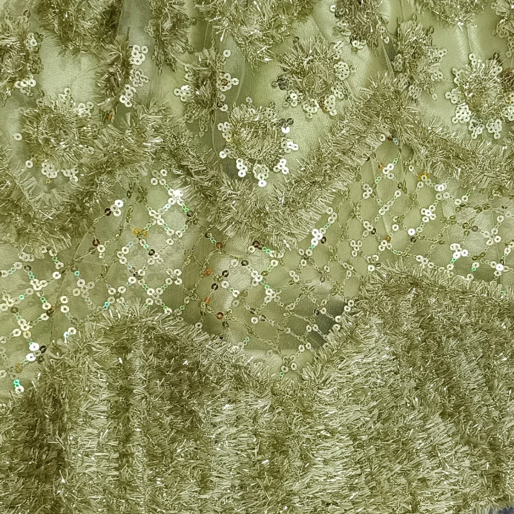 Green Embroidered Long Gown image 3