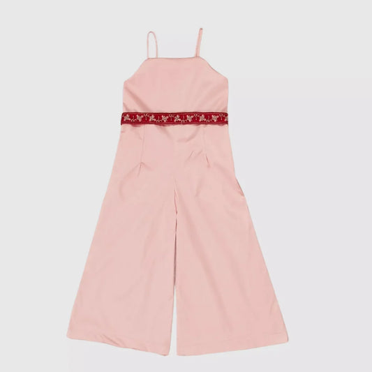 Jumpsuit with Pink Belt