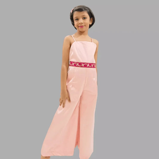 Jumpsuit with Pink Belt