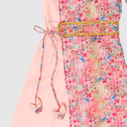Pink Jumpsuit with One shoulder Jacket