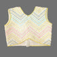 Multicolor Embroidered Crop Top And Yellow Lehenga With Dupatta