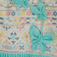 Multicolor Embroidered Lehenga And Aqua Blue Crop Top With Dupatta