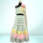 One Shoulder Sea Green Crop Top Lehenga With Dupatta for Girls