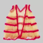 Yellow Ruffle Layered Frock With Embroidered Belt And Cape Style Jacket image 2