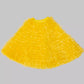 Yellow Printed Silk Kurti With Ruffle Layered Lehenga image 1