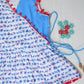 Angrakha Style (Wrap) Top With Tulip Pants - Blue image 2