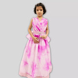 Pink Pleated Long Gown image 0