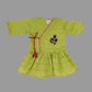 Green Angarkha Kurta With Embroidered Peacock And Red Dhoti image 4