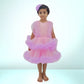 Purple Ruffle Layered Frock And Flower Hair Pin For Girls image 1