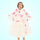 White Layered Frock With Poncho Coat image 0
